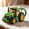 Кружка для кофе в виде трактора ручной работы 11 унций Кружка в форме полуприцепа Винтажные кружки с сельскохозяйственной техникой Креативный подарок для любителей фермы и грузовиков