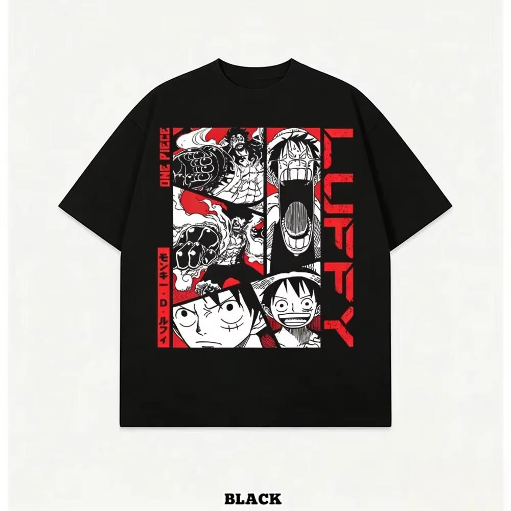 One Piece Red Haired Shanks Unisex Tshirt 2026 Summer New Popular Anime Print Casual Parentchild Short Sleeved Shirt Ins Y2k