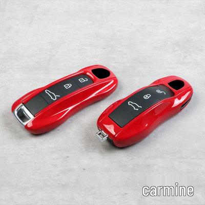 Красный кармин чехол для ключа для Porsche: Cayenne, Macan, 718, Panamera, 911