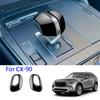 For Mazda CX60 CX 60 CX90 CX 90 2022 2023 2024 ABS Black Car Gear Shift Head Knob Handle Cover Trim Sticker Interior Accessories