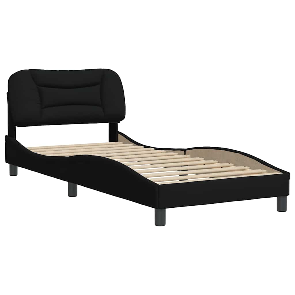 Vidaxl Rama Łóżka Bez Materaca Czarna 90X200 Cm Tkanina