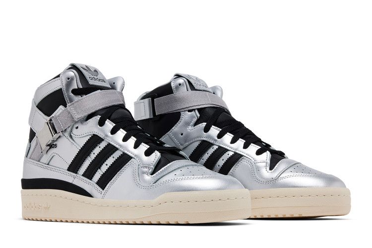 Мужские кроссовки adidas Forum High atmos Metallic Pack Металлический серебристый/Основной черный