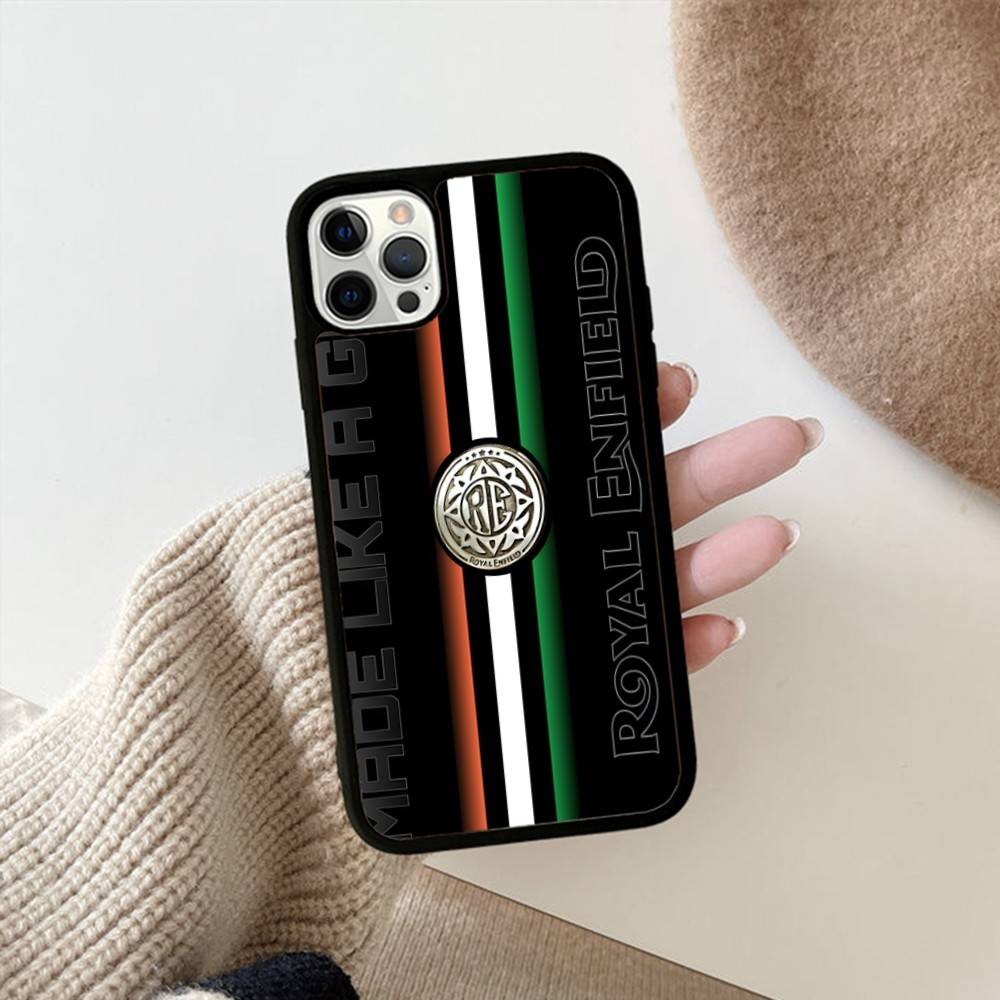 R-ROYALS E-ENFIELDS Логотип Для IPhone 17 16 Pro Max Air 15 14 13 12 Mini Plus 11 Жесткий PC+TPU Задняя крышка телефона