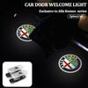 2026 Hot Alfa Romeo 2Pcs Car Door Welcome Light Led HD Projector Lamp Courtesy Lights For Alfa Romeo 4C 159 166 Spider Giulia 15