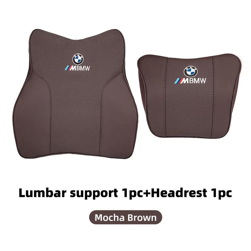 New Car Seat Headrest Neck Support Embroidered Memory Foam Lumbar Cushion For BMW M X1 X3 X5 X6 X7 E30 E90 M3 E84 E83 F25 E