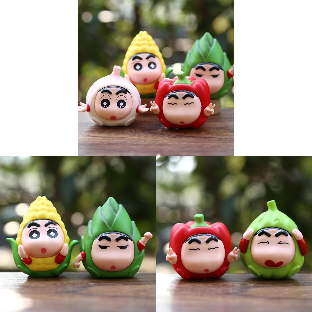 Crayon Fruit Shin Chan Pvc Desktop Decor  Action Figure Model For Collectors