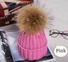 Women Winter Racoon Fur Pom Pom 16cm Ball Knit Beanie Ski Cap Bobble Hat