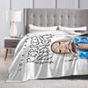 Lolas Indigos  Blankets Flannel Singer  Super Soft Throw Blankets for Outdoor Travel Bed Rug