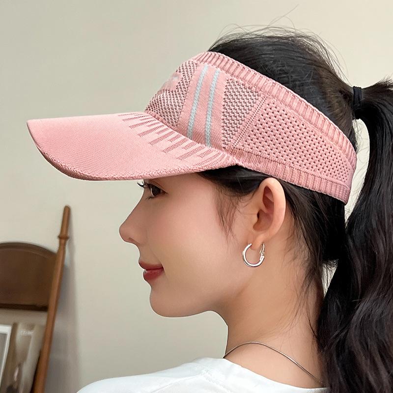 2024 new face sunscreen big hat visor face UV protection visor marathon outdoor empty top hat running hat
