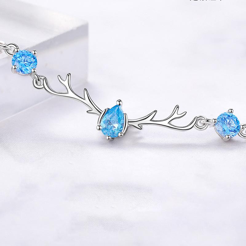 S925 Стерлингового Серебра Yi Lu You Браслет для Женщин 2022 Новый Стиль Оленьи Рога Ins Нишевый Дизайн Ювелирные Изделия Ручной Подарок На День Рождения Стиль