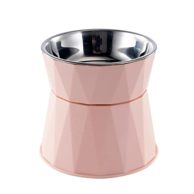 Stainless Steel Kitten Bowl High Foot Dog Bowl Neck Protector Cat Pet Food Water Bowl Pet Feeding Cup Pet Feeder Bowl