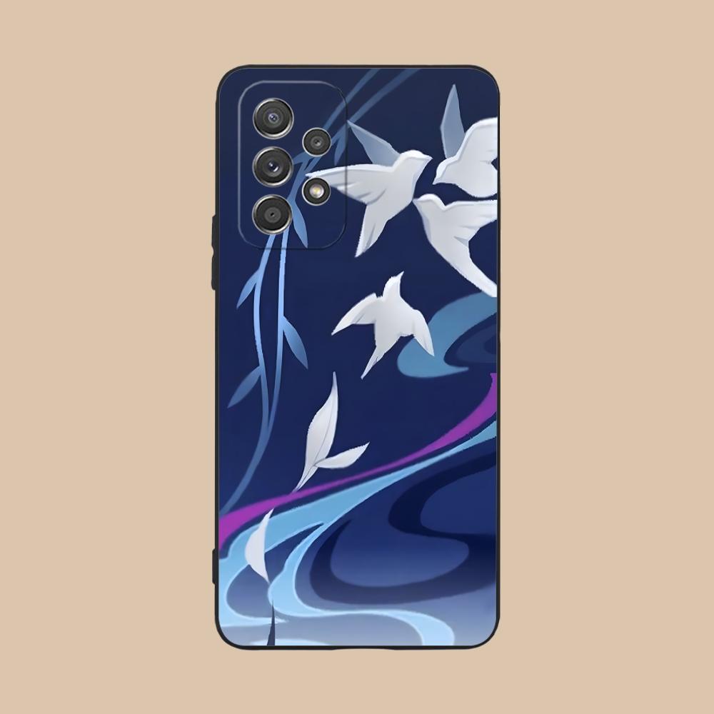 HSR Yanqing Матовый ТПУ Чехол для Мобильного Телефона для Samsung Galaxy M55 54 42 35 34 33 32 23 22 15 14 13 12 F55 5G Цветной Чехол