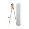 Silliman Children's Cream Correction Chopsticks + Case Set WSK3716, Cream Yellow (Chopsticks), 1 Set