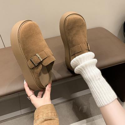 Сумка с толстой подошвой, тапочки-половинки, женская осенняя новинка, увеличивает рост, ленивые люди носят тапочки одной ногой