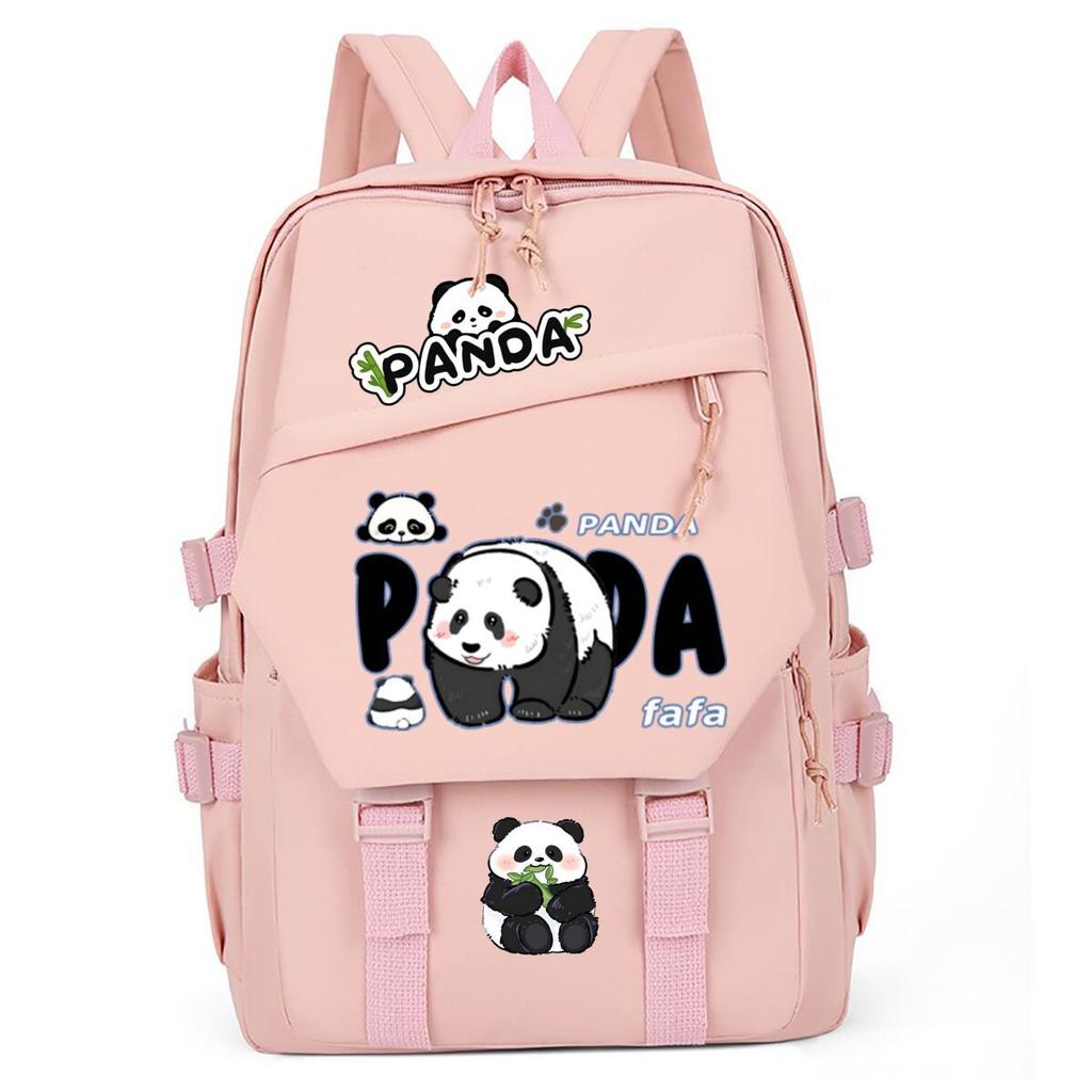 Panda Huahua Cartoon Printing Primary And Secondary School Students High Value Backpack Large Capacity Versatile School Bag