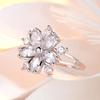 Элегантные модные помолвочные кольца «Принцесса Сакура» для невесты, романтические кольца с цирконом в виде цветущей сакуры для леди