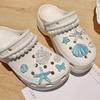 Милый набор DIY-подвесок для обуви из смолы на пляжную тематику; Дизайн с морской звездой и ракушкой для садовых клогов; Сандалии, Булавки, Пряжки для сумок в комплекте