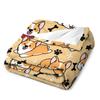 Cute Corgi Blanket Puppy Pattern Bedding Super Soft Lightweight Flannel Blanket