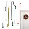 Front Door Christmas Hook Wreath Hanger Strong Load-bearing Rustproof Ultra-Thin Design Easy Installation Halloween Decoration Holder