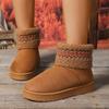 2025 Winter Fleece-Lined Thermal Snow Boots New Arrival Oversized Cuffed Casual Thickened Short Boots