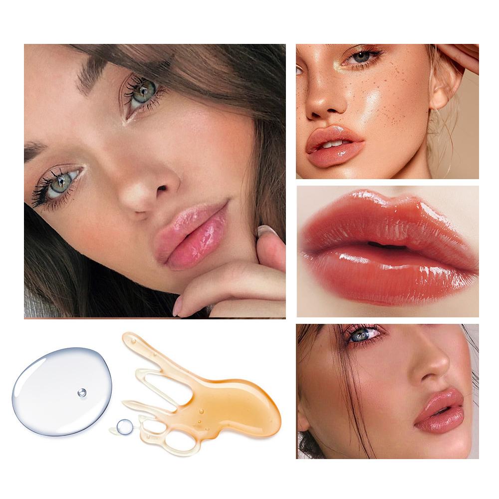 Lip Care Women's Lip Balm Lip Plumping Liquid Hydrating Matte Natural Lip Oil Lip Gloss Liquid Set Boxed 2pcs
