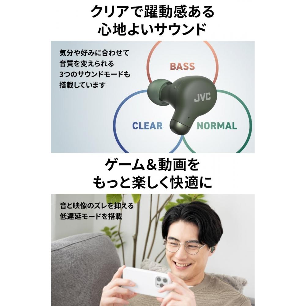 JVC Kenwood JVC HA-Z251T-P Беспроводные наушники Bluetooth Ver5.3 с шумоподавлением Функция внешнего захвата звука Включает микрофон До 28 часов воспроизведения