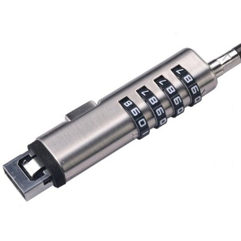 Замки и комплекты против кражи Универсальный USB-интерфейс Замок для ноутбука Серебристый