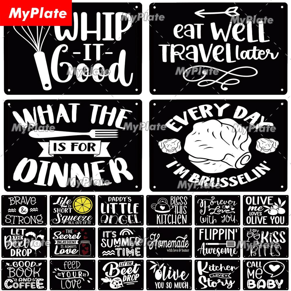 Kitchen Metal Sign Vintage Tin Sign Home Decor For Bar Pub Club Decoration Metal Plaque Painting Art Poster Cafe Decor