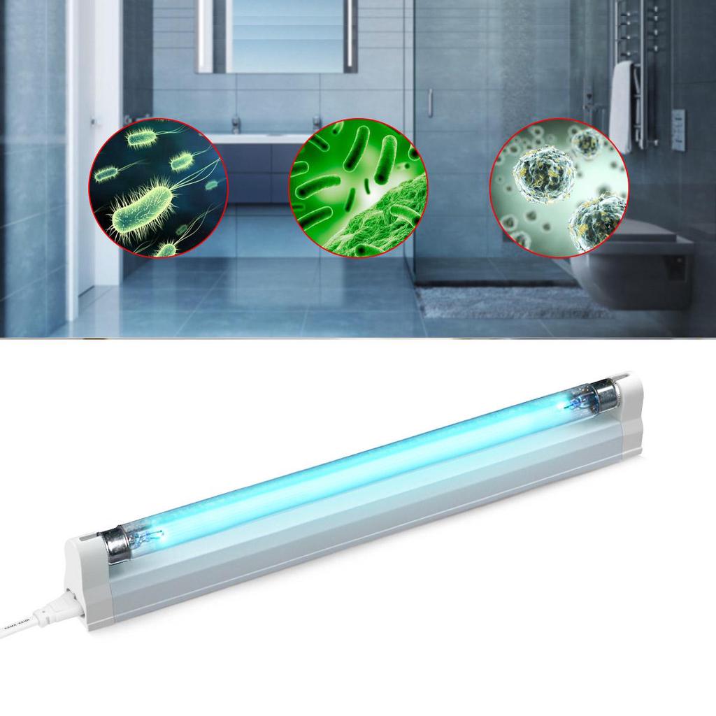 6W 8W LED T5 Tube Bulb UV Ultraviolet Lamp UVC Ozone Quartz Lamp Germicidal Light Sterilization Disinfection Deodor Kill Mites EU Plug