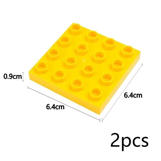 Duploes Big Size Baseplate Multiple Sizes 16x16 8x8 4x4 Bricks Assembly Plates Large Particles Figures Building Blocks Kid Toys