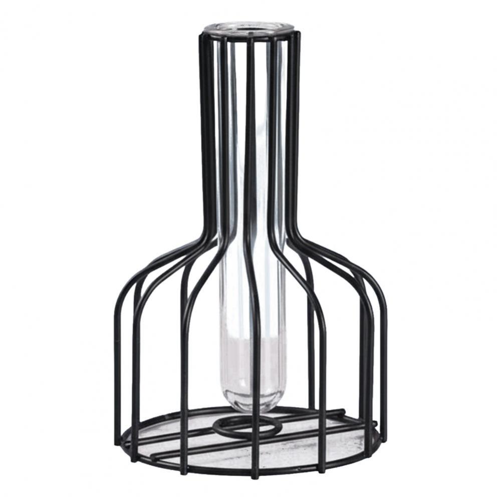 Flower Arranging Test Tube Vase Hollow Frame Removable Tube Decorative Hydroponic Vase Iron Flower Arrangement Vase