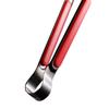 Kitchen Cooking Tong Stainless Steel Easy To Clean Teeth Mouth Steak Clip for BBQ Food 25.5cm Red