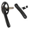 34T Bike Crankset Hollow Integrated Single Speed Round Chainring Aluminium Alloy Bike Crank Arm Set for MTB BMX Road Bicyle