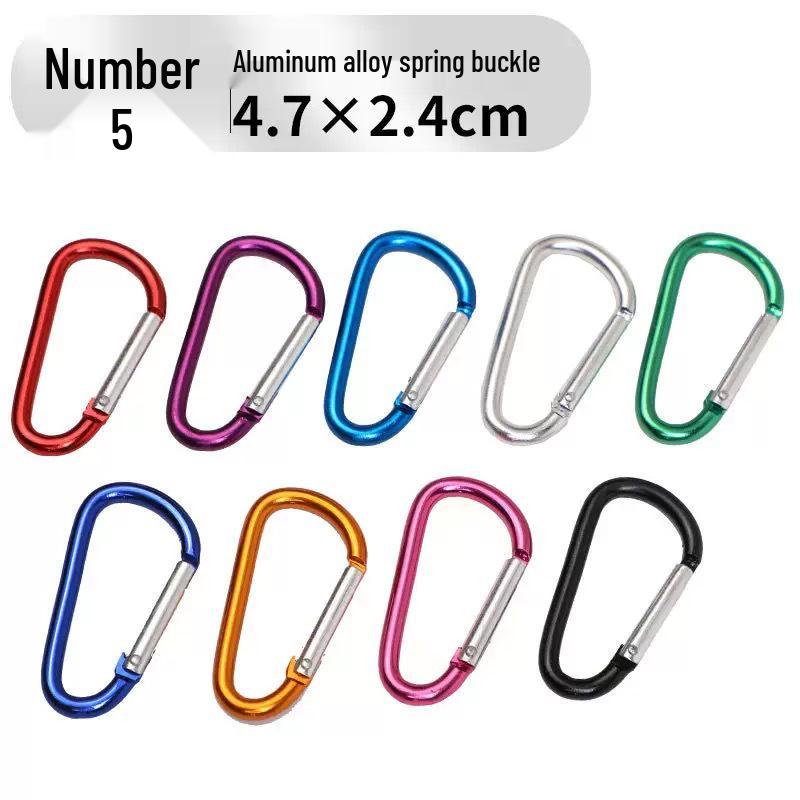 Нет. 5 D-образных алюминиевых карабинов с быстрой фиксацией для снаряжения для активного отдыха и путешествий