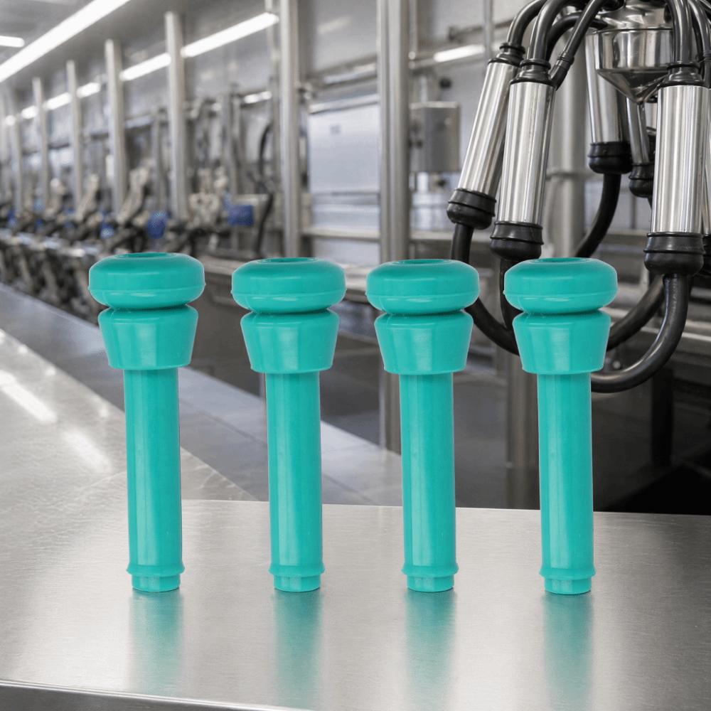 4Pcs Green Teat Cup Liner Food-Grade Silicone Milk Lining Replacement Milking Machine Liner  Cattle