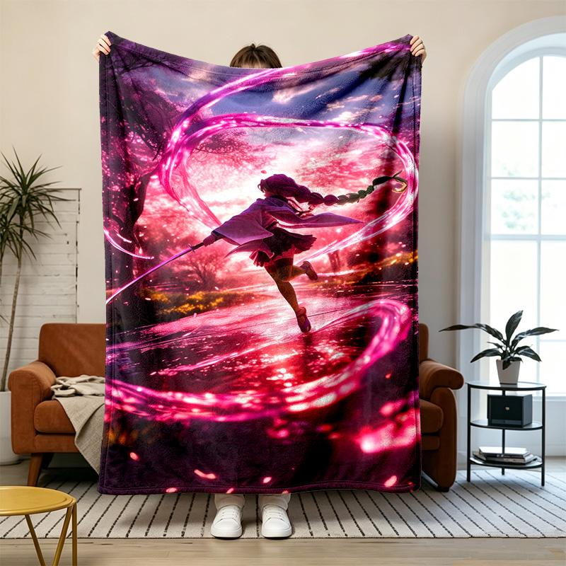 Demon SlayerNinja Soft and comfortable flannel Suitable for sofas living rooms outdoor camping travel and also makes a great anniversary gif