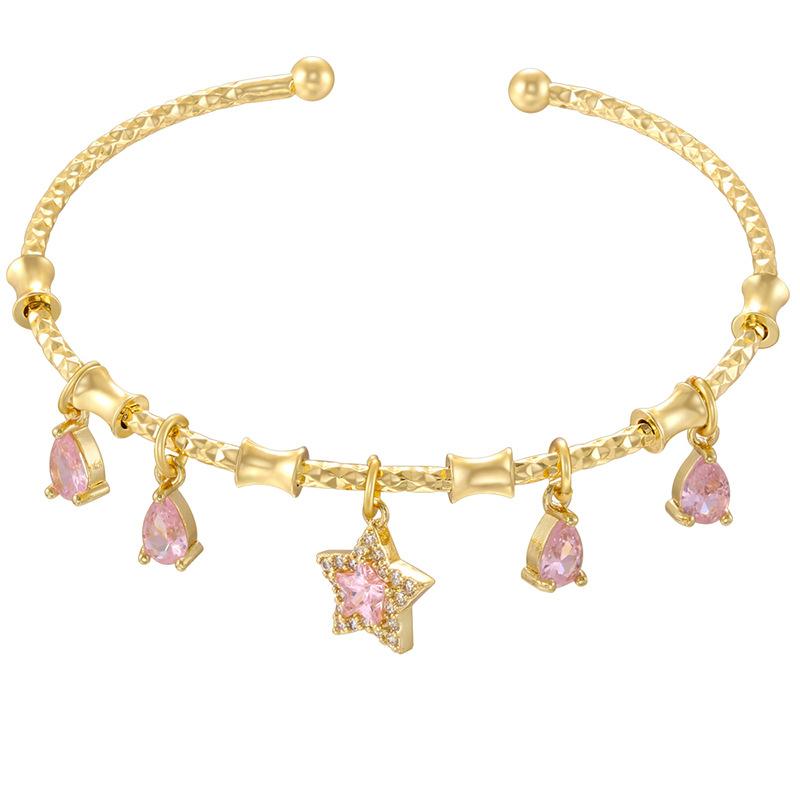 Beetle Octagram Rainbow Splicing Bracelet Personalized Geometric Water Drop Four-Leaf Clover Bracelet Vl648