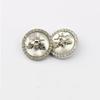 10PCS Gemstone Shank Buttons 11mm Round Metal Glossy Gem Buttons Woman Skirt Coat Buttons Multiple Colors