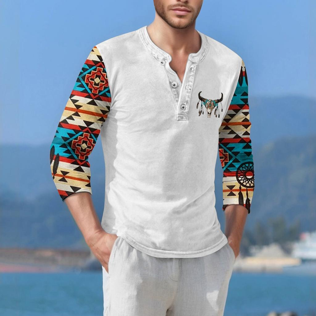 Men'S T-Shirt Street Casual Fashion Long Sleeved Top