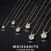 COSFIX 0.5ct-3ct муассанит кулон ожерелье с сертификатом для женщин оригинальное настоящее серебро 925 пробы цепь солитер капли ожерелья