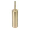 Household Toilet Brush Kit Bathroom Stainless Steel Golden Toilet Brush with Brush Holder Cylinder