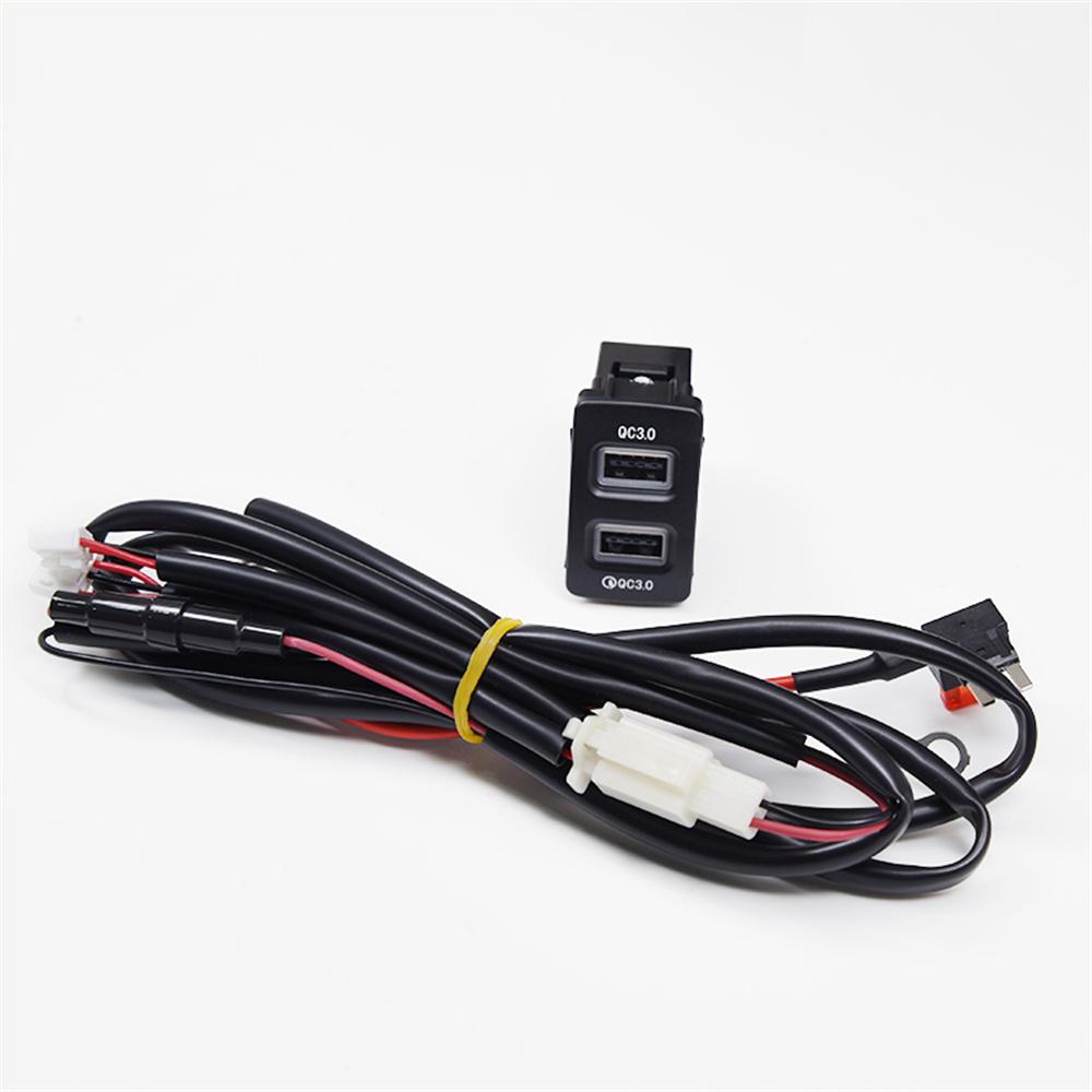 18W Car Charger Dual-USB QC3.0 Fast Charging For Honda Fit CITY CIVIC