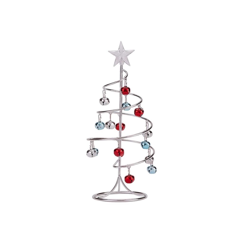 Миниатюрная кованая железная рождественская елка-колокольчик, настольная имитация рождественской елки, витрина, рождественское украшение для вечеринки.