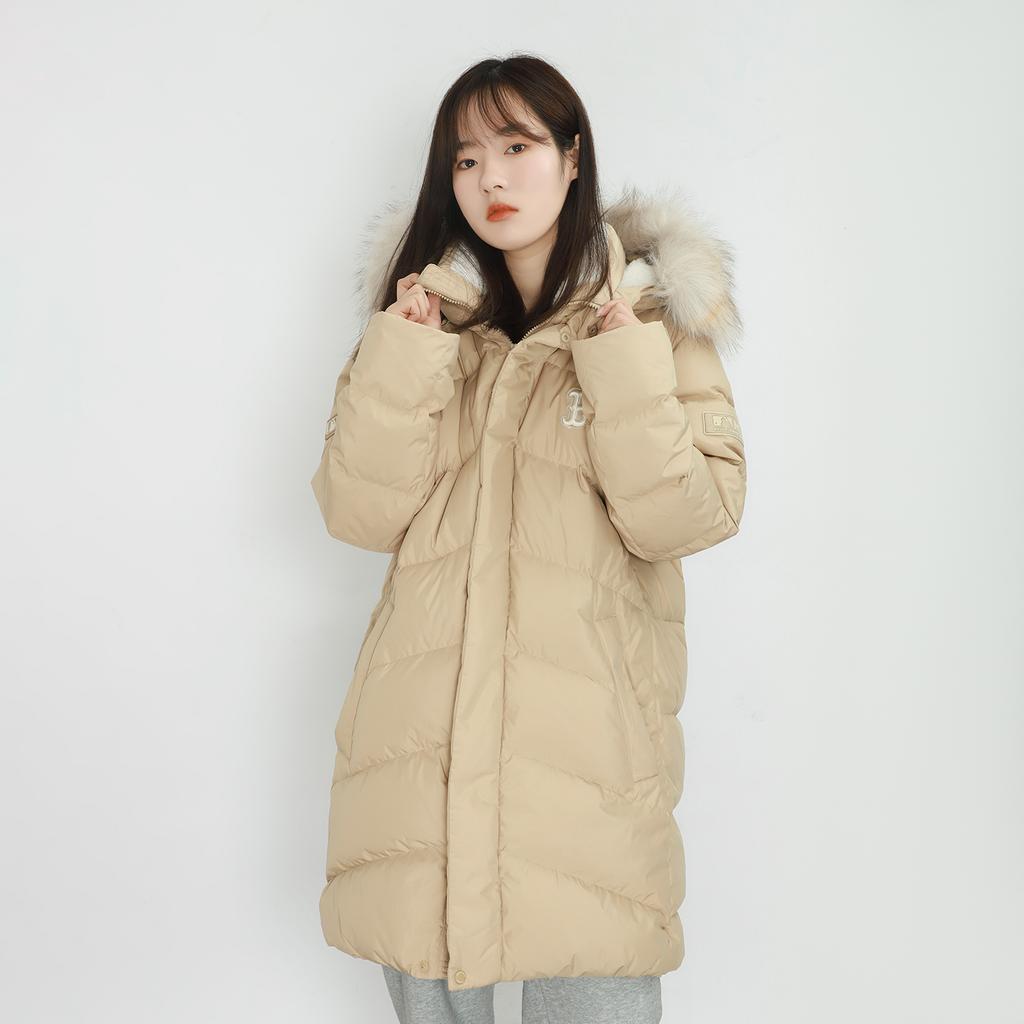 Новый пуховик MLB Унисекс Песочно-коричневый 3ADJEC616-43SAS