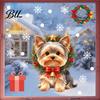Decorative Snowflakes for Windows Christmas Static Window Clings, No?Glue Cute Puppy Glass Decals with Snowflake Tree Clings Candy Cane, Reusable