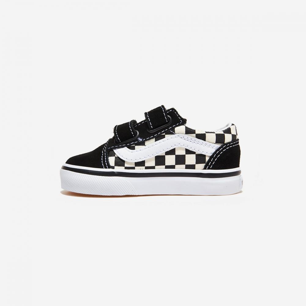 Vans Old School Velcro Primary Check Black White Vn0a38jnp0s Primary Check Black White