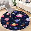 1 шт. Круглый ковер Space Disco для офиса, коврик, подходящий для офиса, под офисные стулья, спальни, гостиной, домашнего декора, декора комнаты