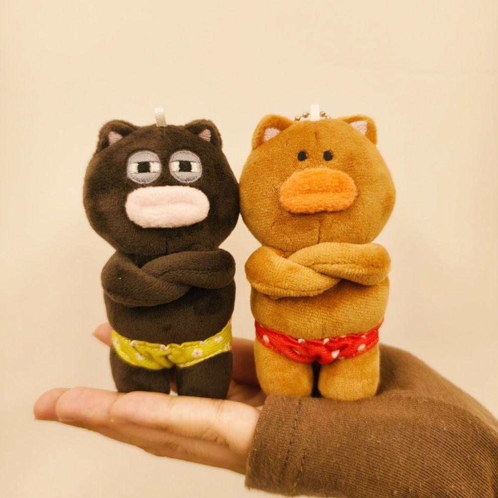 Soft Ugly Bear Plush Toy PP Cotton Ugly Bear Plush Pendant Ugly Bear Plush Keychain Birthday Gift