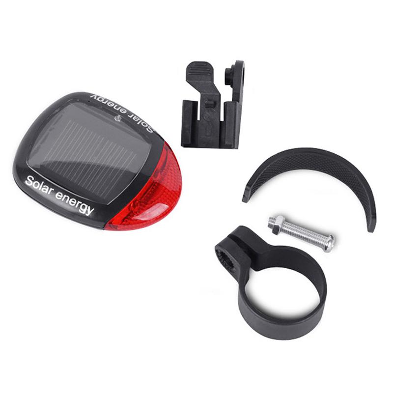Bike Solar Energy Light Rechargeable LED Seatpost Lamp Bicycle Accessories Bike Back Rear Tail Light Cycling Bicycle Reflector 7