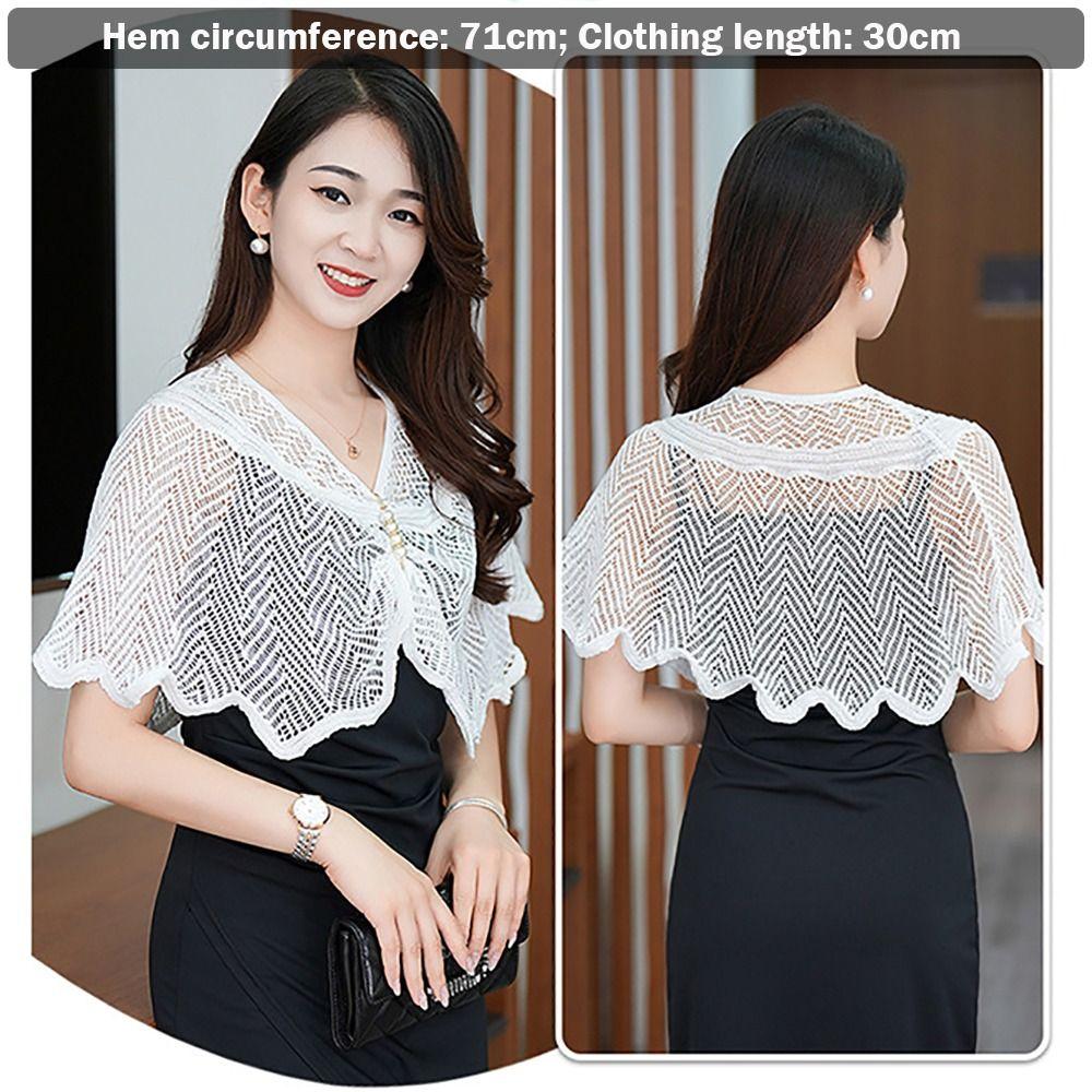Breathable Knitted Shawl Multicolor Women Tops Cloak Thin Coat Women